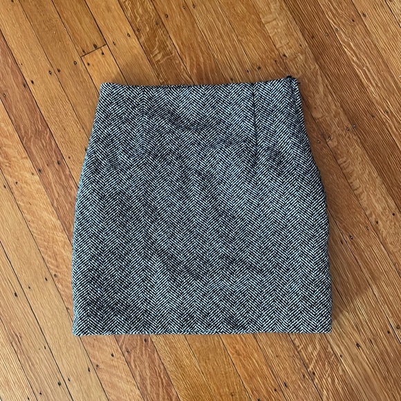 woven chevron pencil skirt satin lined - Picture 1 of 4